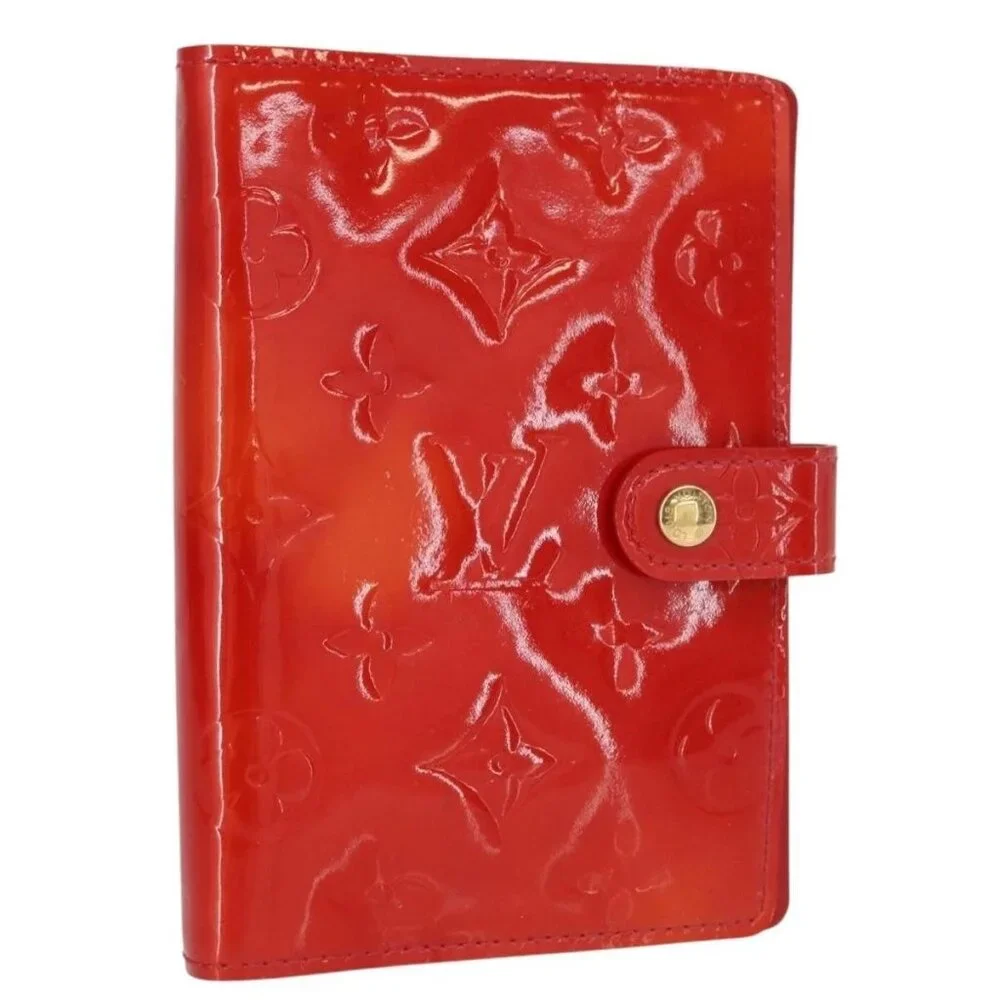 LOUIS VUITTON Monogram Vernis Agenda PM Day Planner Cover Red - Picture 1 of 16